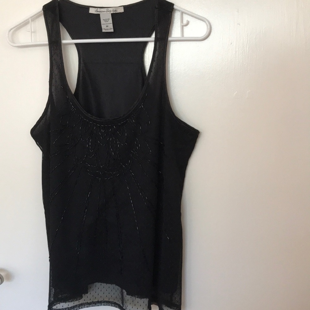 Black Beaded Tank